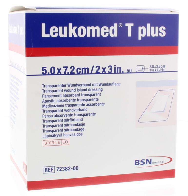 Leukomed T Plus 7,2 cm x 5 cm 50 Stuks
