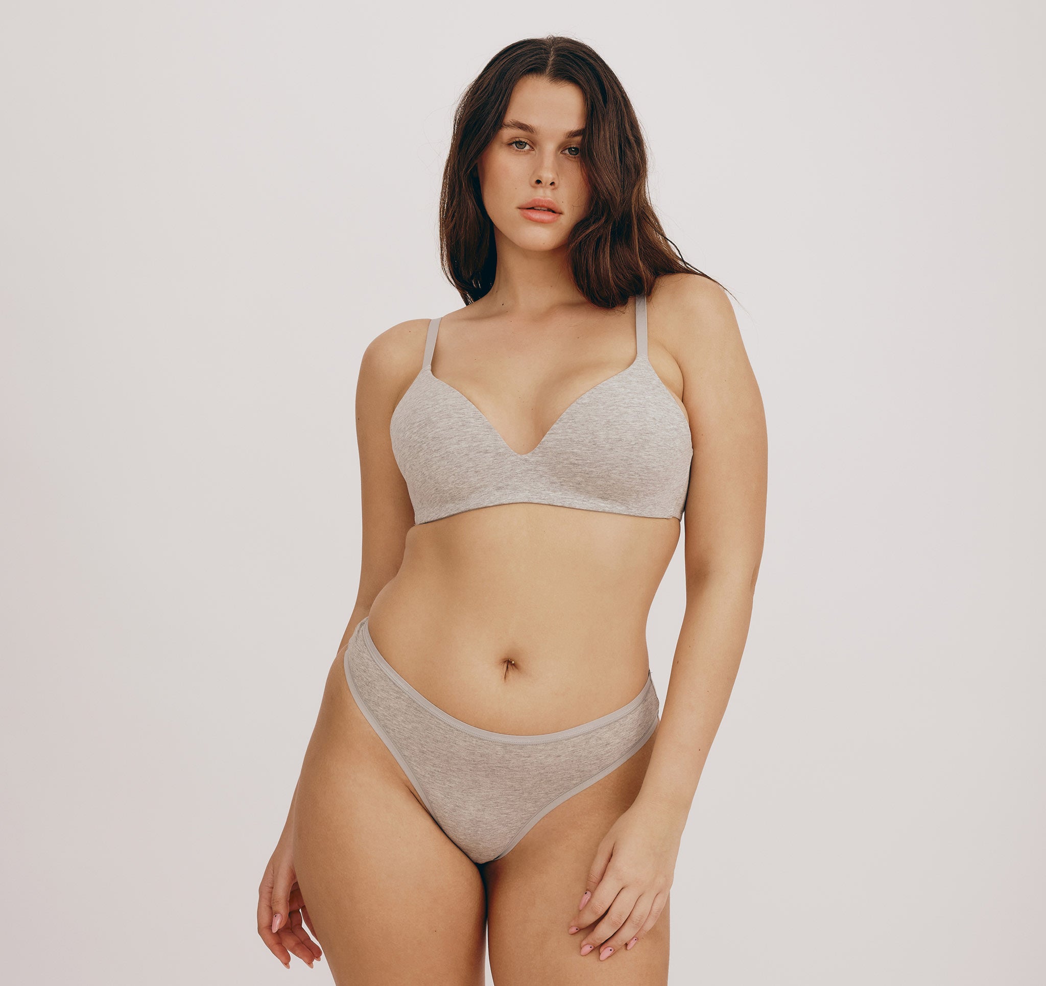 COTTON<br>Core Wireless Plunge Bra