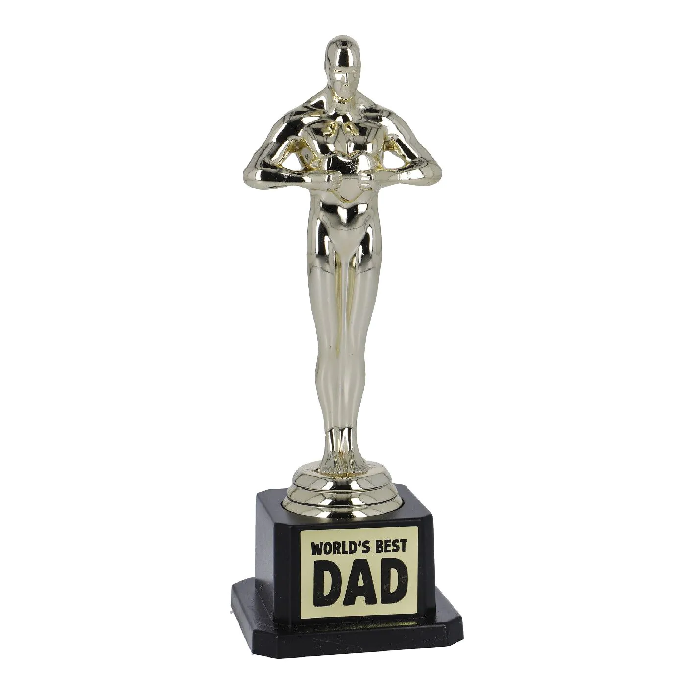 Siegerfigur in Gold mit Gravur "World's Best Dad"