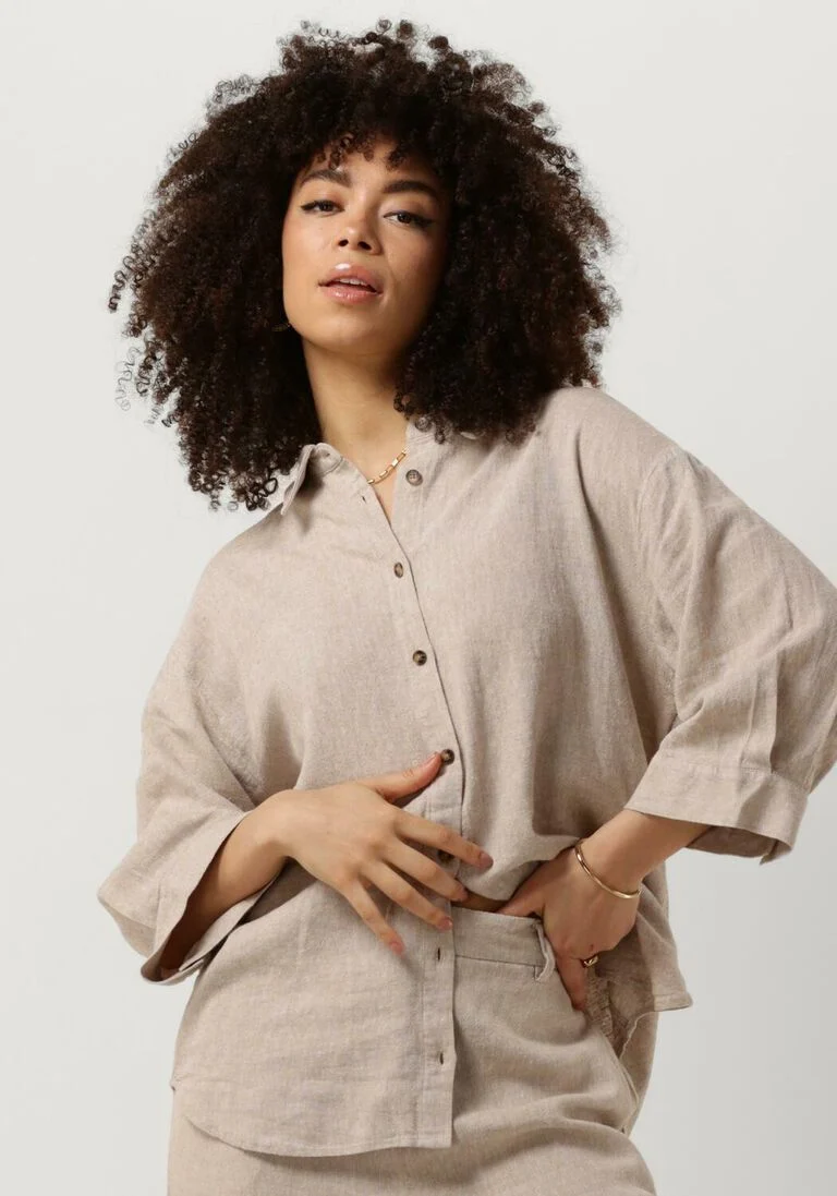 MSCH COPENHAGEN zand msch copenhagen blouse mschjovene ginia 3/4 shirt
