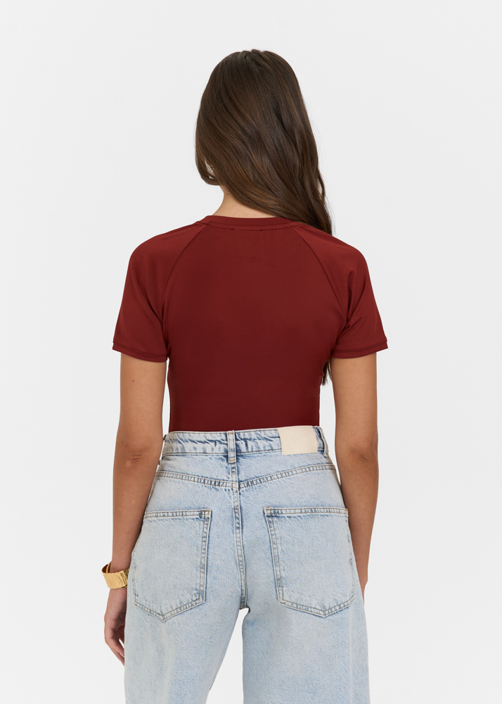 T mini t-shirt burgundy