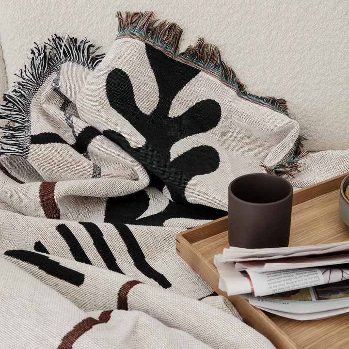 Ferm Living - Mirage Decke, 120 x 170 cm, off-white