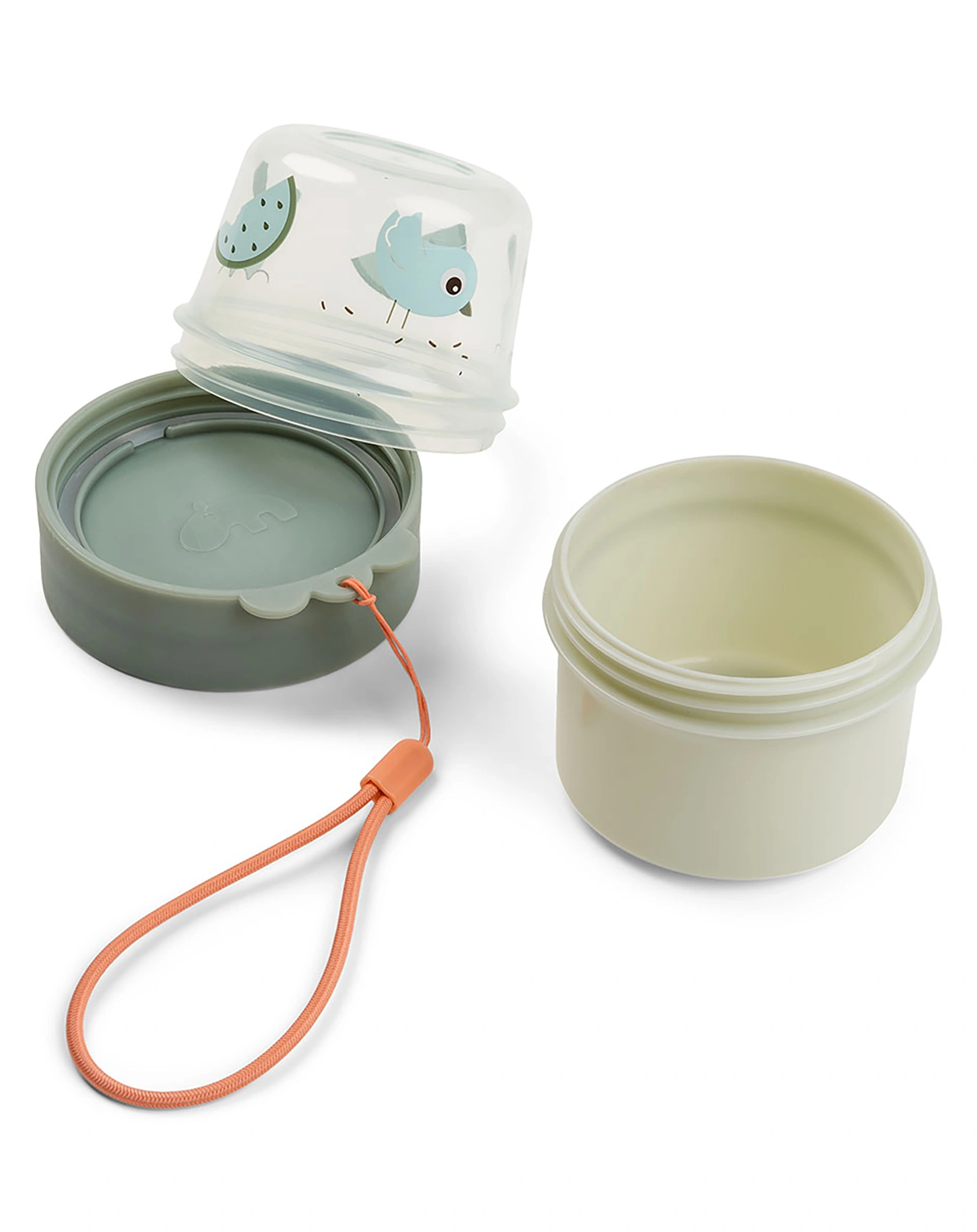 Snackbehälter TO GO - 2-WAY: BIRDEE (2x150ml) in grün