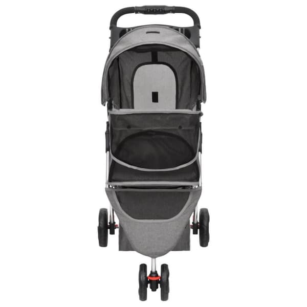 vidaXL Hundevogn sammenleggbar grå 80x46x98 cm oxford-stoff