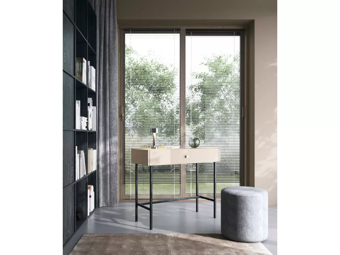 Coiffeuse - avec tiroir - 93 cm - grège - DIVENOS