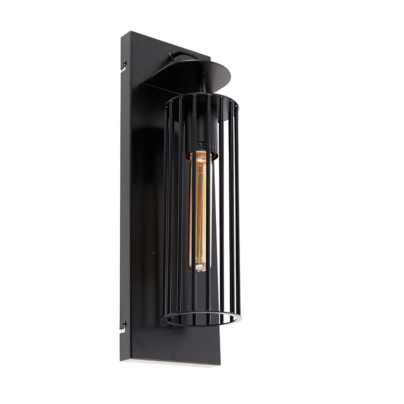 Moderne wandlamp zwart draad - Balenco Wazo