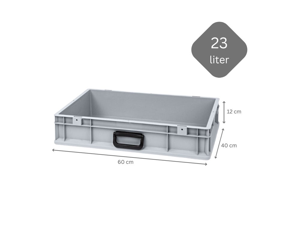 PROREGAL Eurobox Nextgen Portable Uno HxBxD 12 x 40 x 60 cm 23 Liter Euro Container Transportbox Stapelcontainer