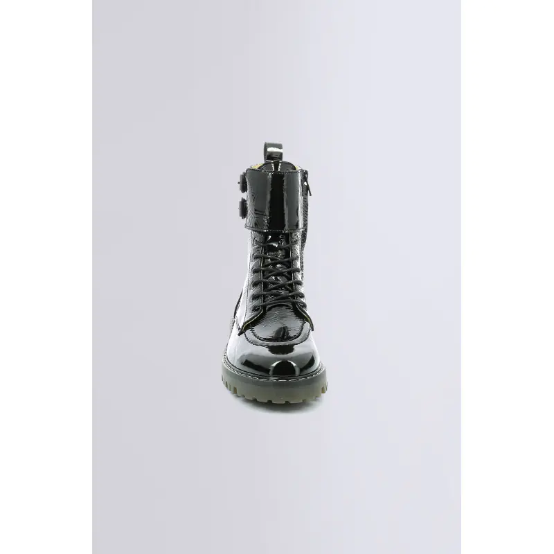 DECKRANGER NOIR VERNIS BOTTINES Cuir Femme