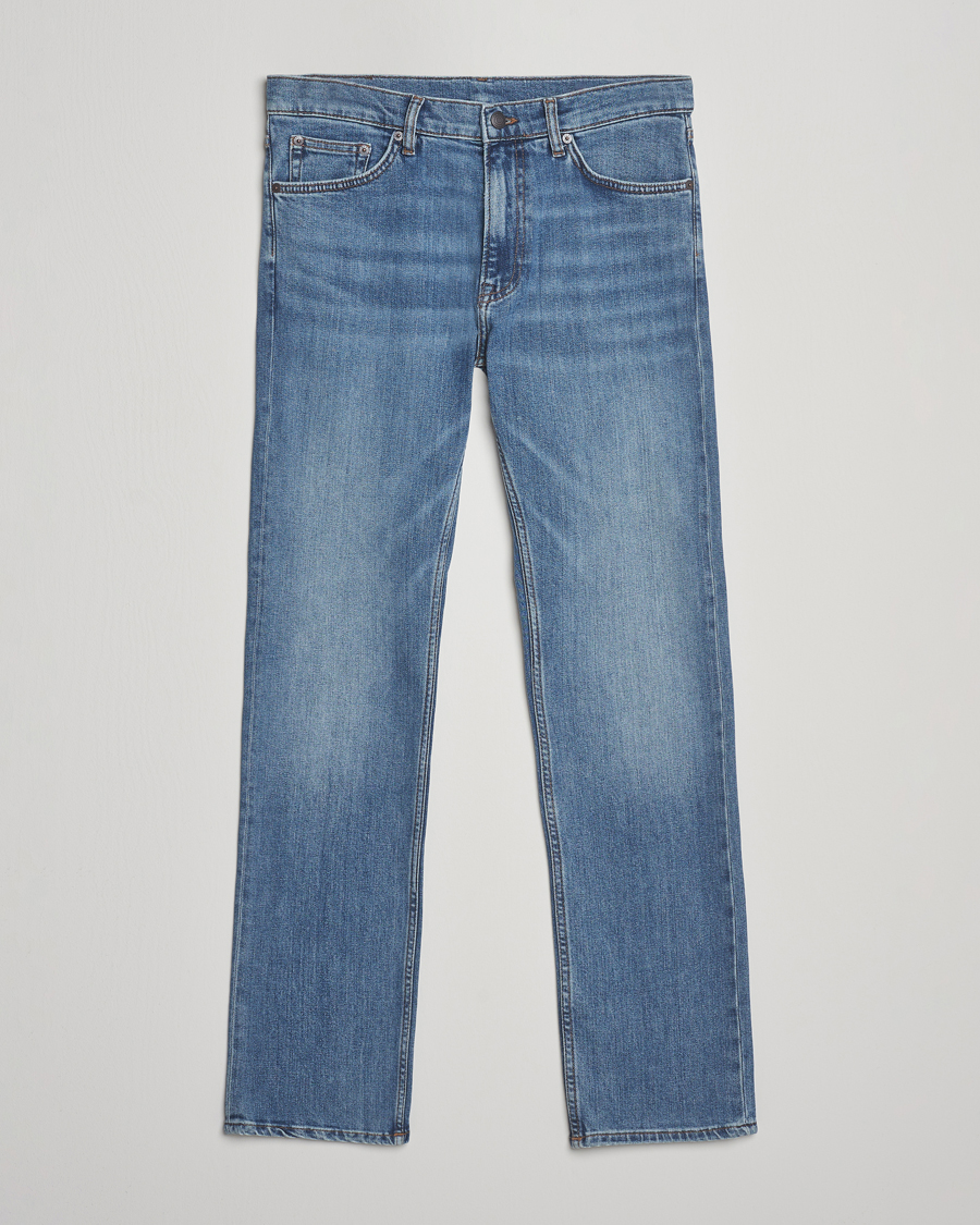 GANT Regular Fit Jeans Mid Blue Worn In