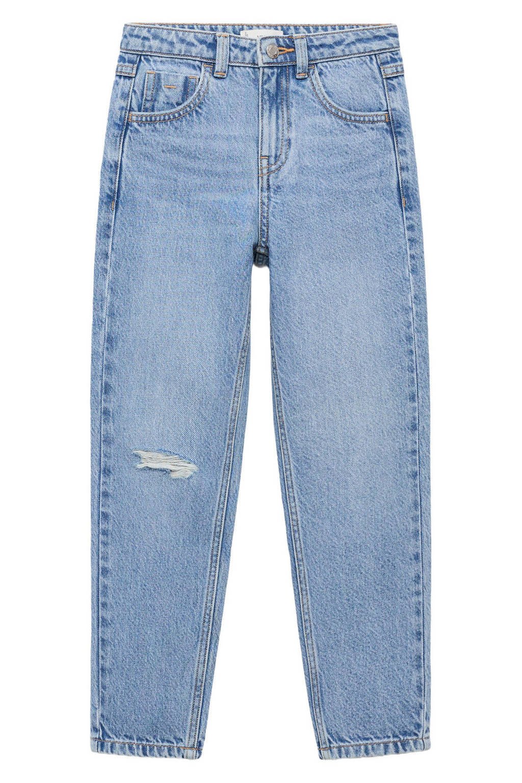 Mango Kids mom jeans medium blue denim