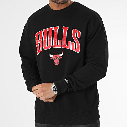 Sweat Crewneck NBA Applique Chicago Bulls 60357064 Noir
