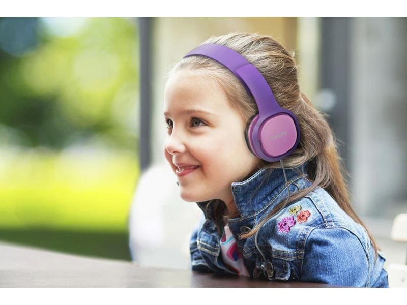 Philips On-Ear-Kopfhörer SHK2000PK Pink; Violett Kinderkopfhörer, violett-pink