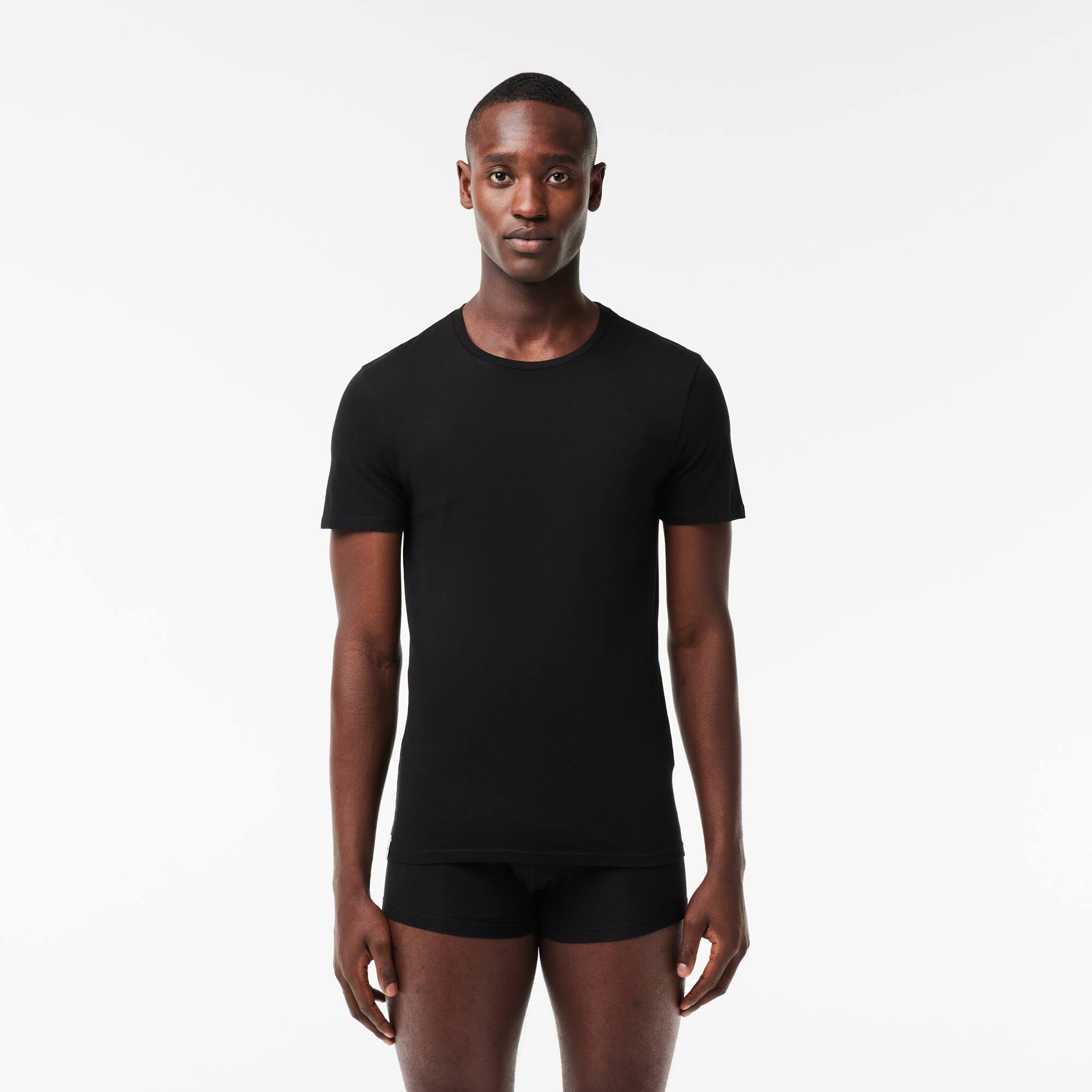 3er Pack Herren Lounge T-Shirt aus Baumwolle Loungewear - Weiss - Lacoste - Herren