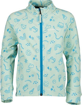 Didriksons Jadis Genser med Glidelås, Doodle Pale Mint