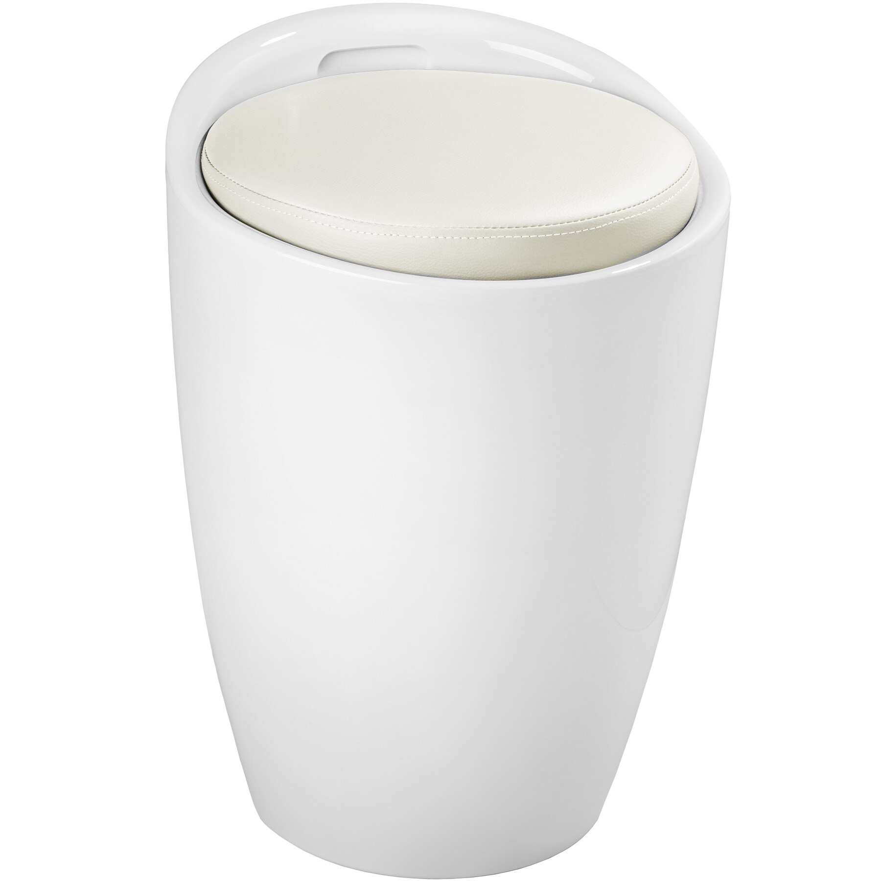 tectake® Sitzhocker, aus hochwertigem Kunststoff, 18 l Stauraum, 36 x 51 cm