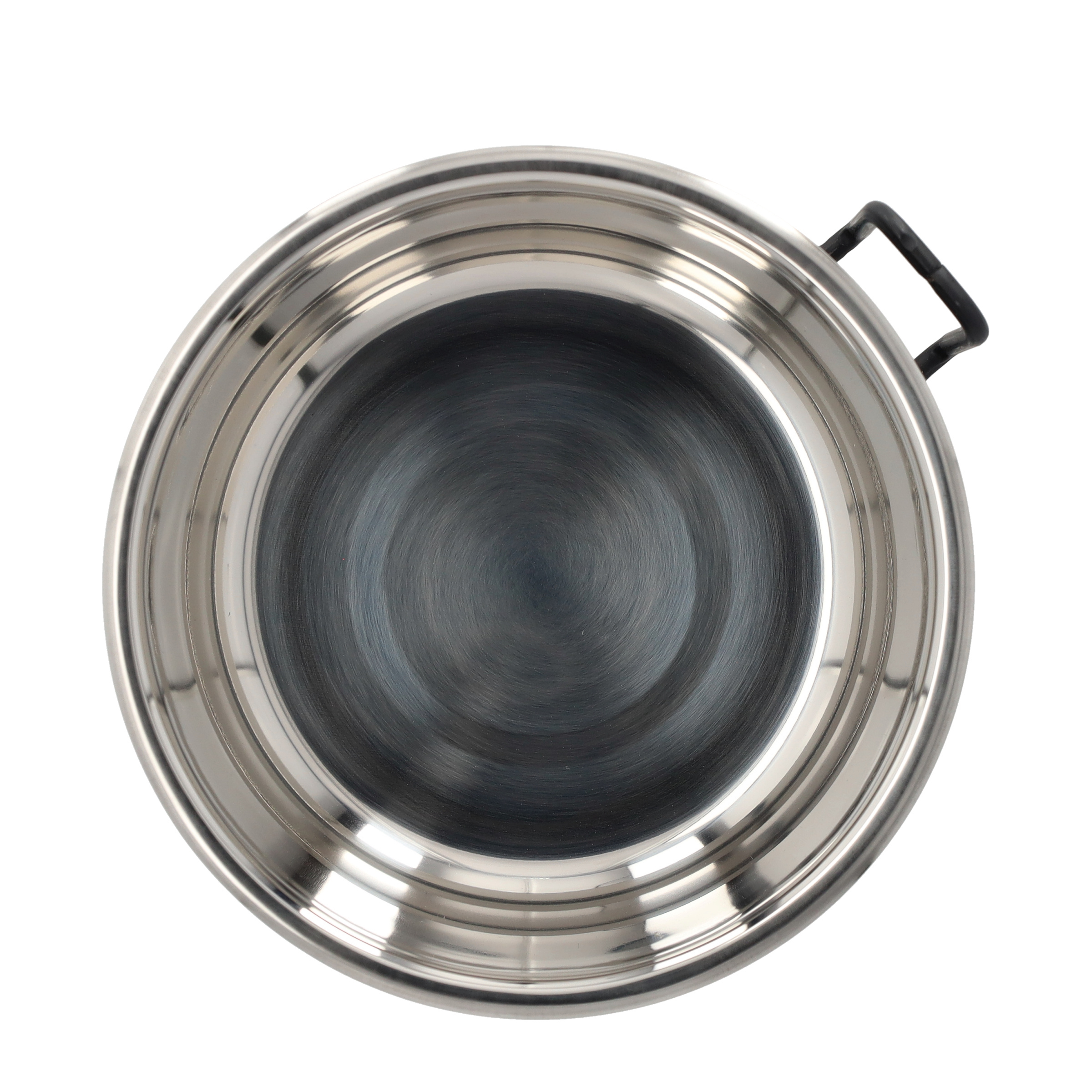 (Ø14cm) Metall Haustier Futter Napf Katzen Fressnapf Hunde Schale mit Selbstklebender Wand Halterung - Grau