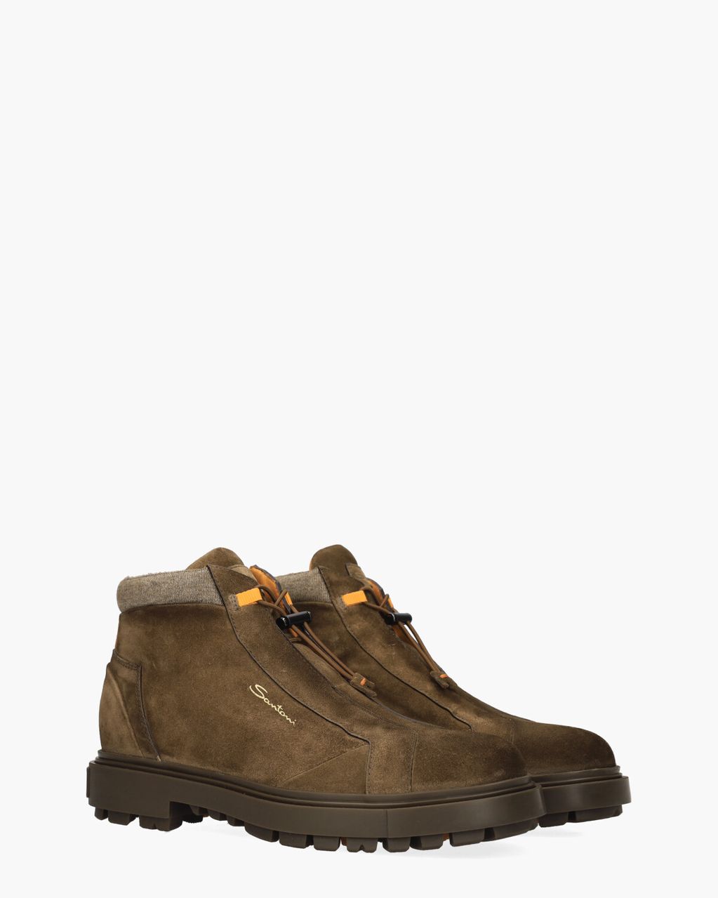 Santoni 18972 Bruin Heren Veterboots