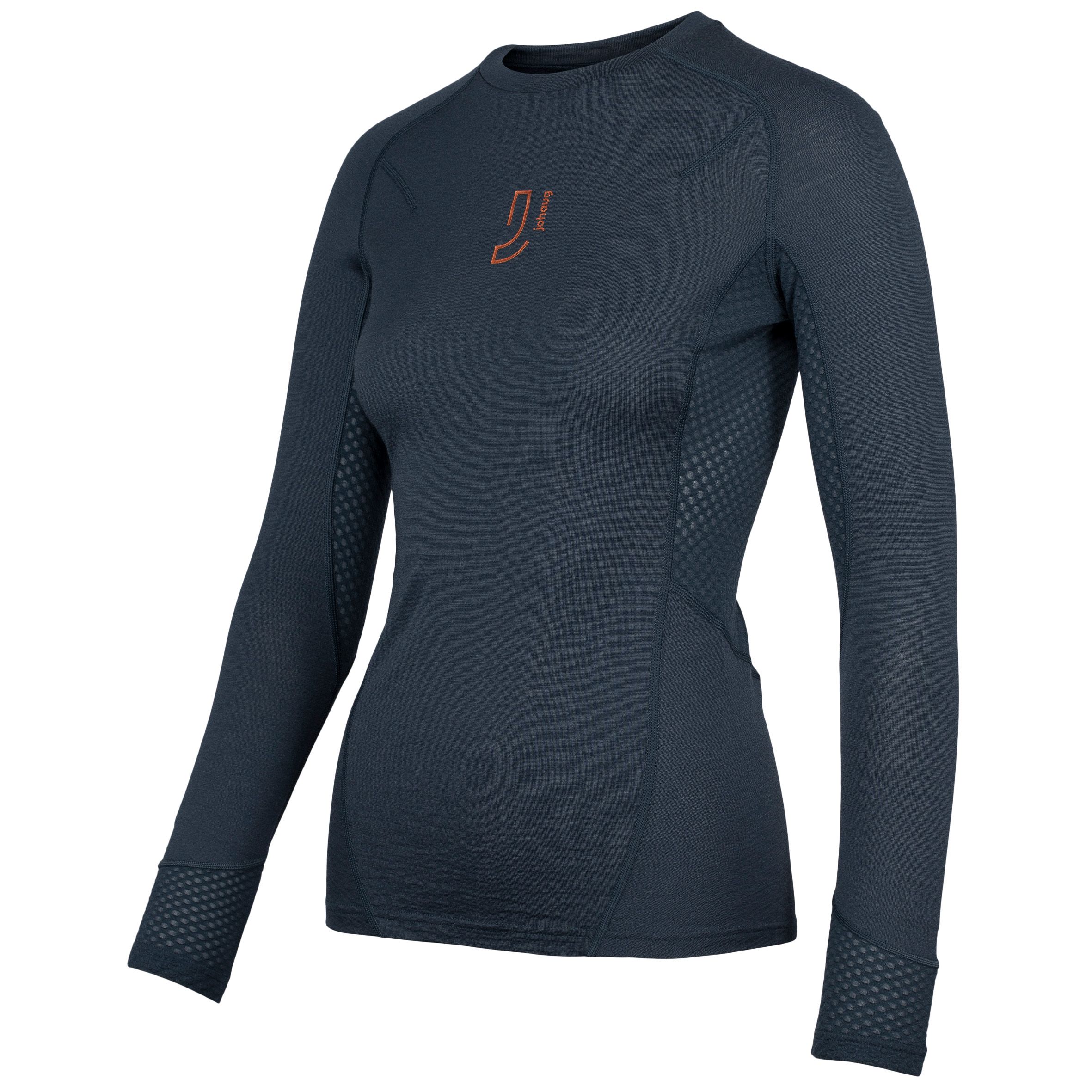 johaug lithe merinould langaermet loebe t shirt dame 343 210510 matte navy