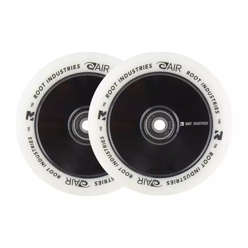 Pack de 2 Roues Trottinette Freestyle Root Air Blanc Noir 110mm