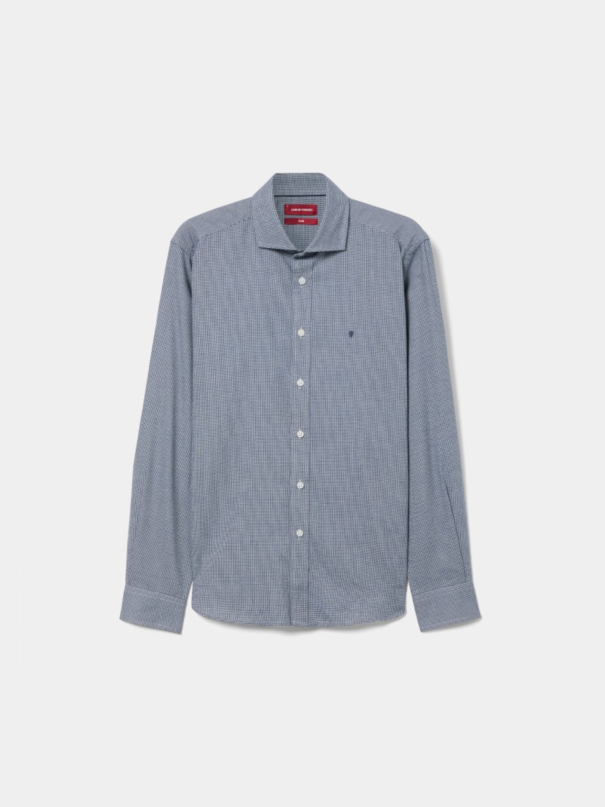 Camisa slim fit micropadrão