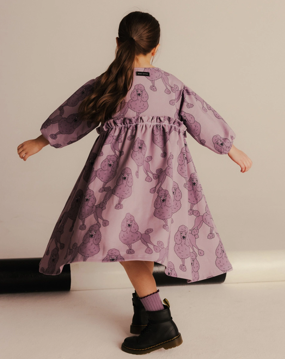 Langarmkleid POODLE in purple