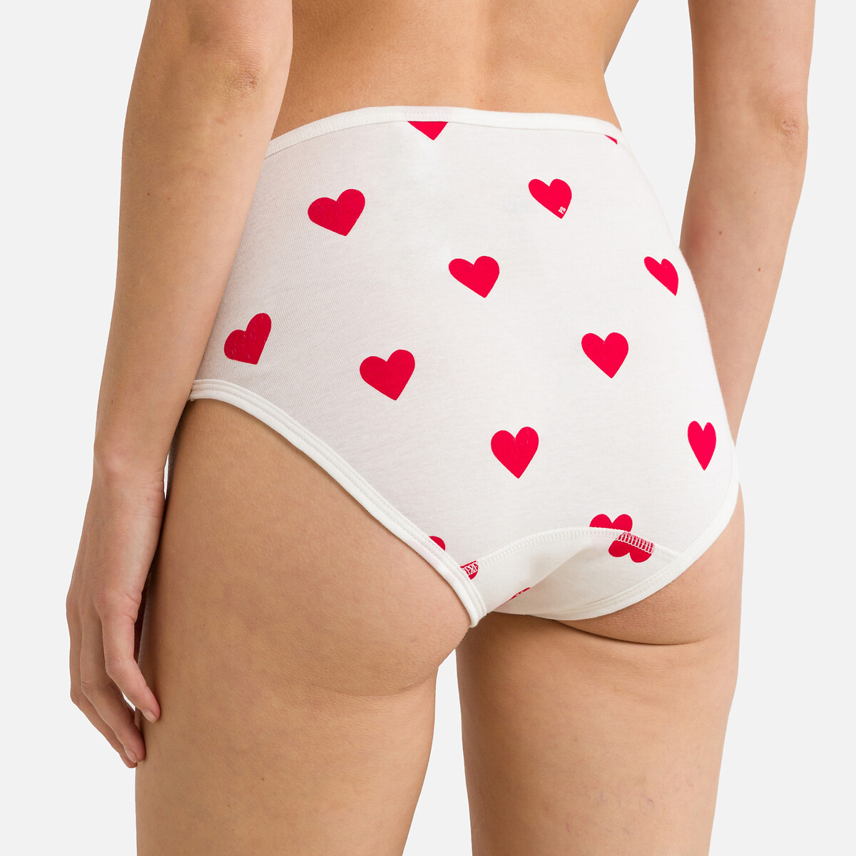 PETIT BATEAU<br>Conjunto de 2 calcinhas de algodão de cintura alta