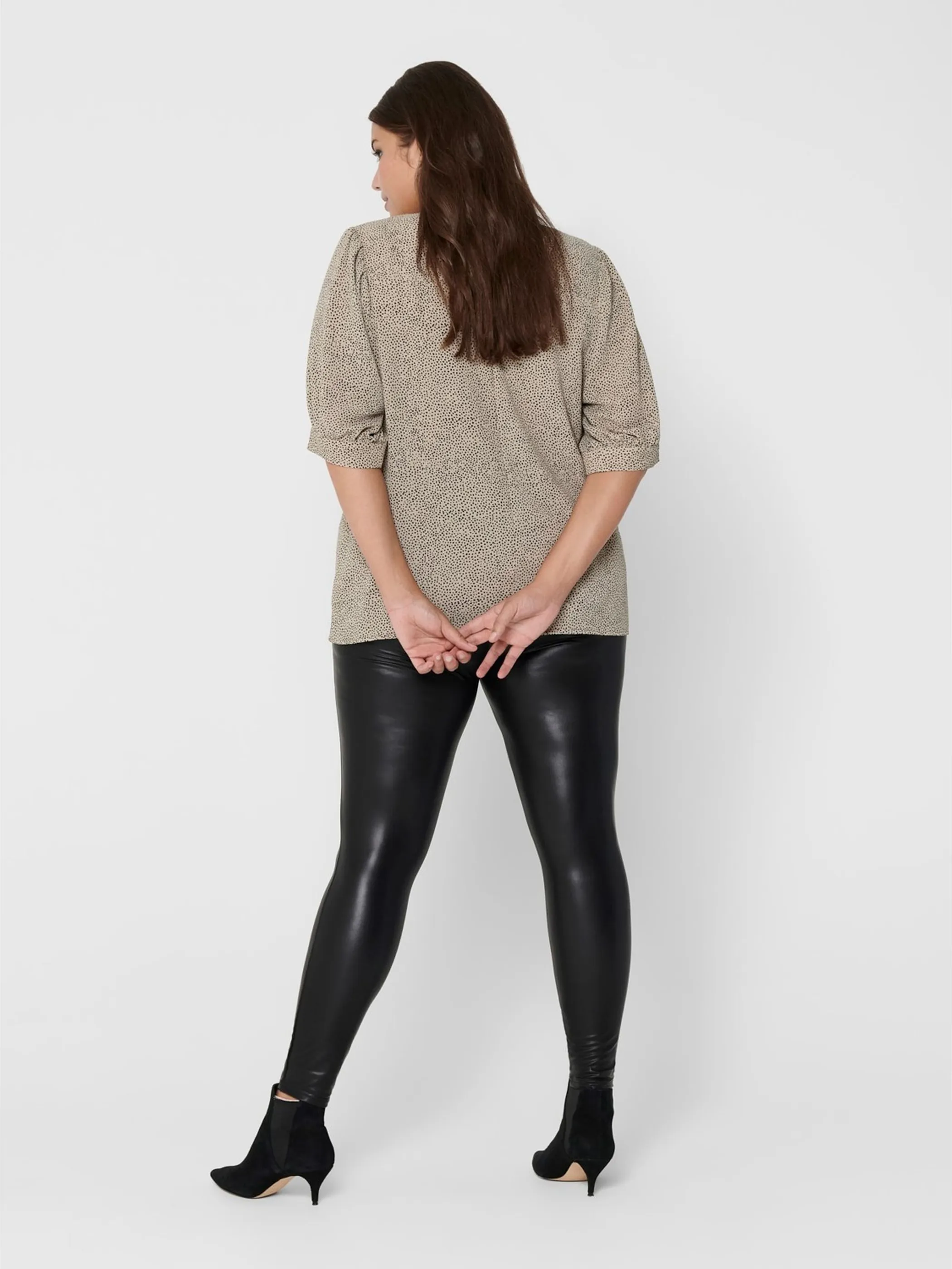 Only Carmakoma CARROOL COATED LEGGIN Kunstlederleggings