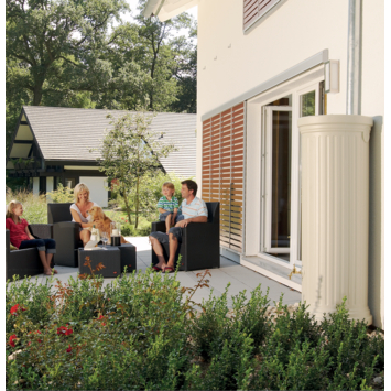 Garantia Regenton Romeinse kolom beige kunststof 1000 L