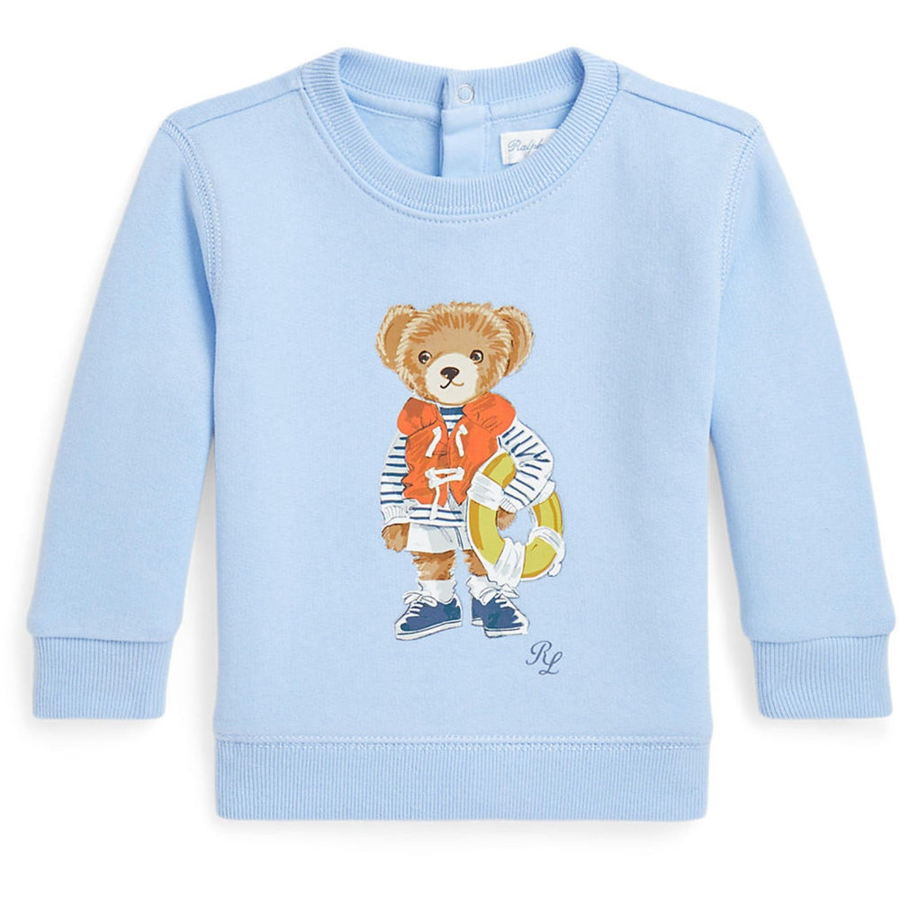 Køb Ralph Lauren Baby Office Blue Bjørn Sweatshirt