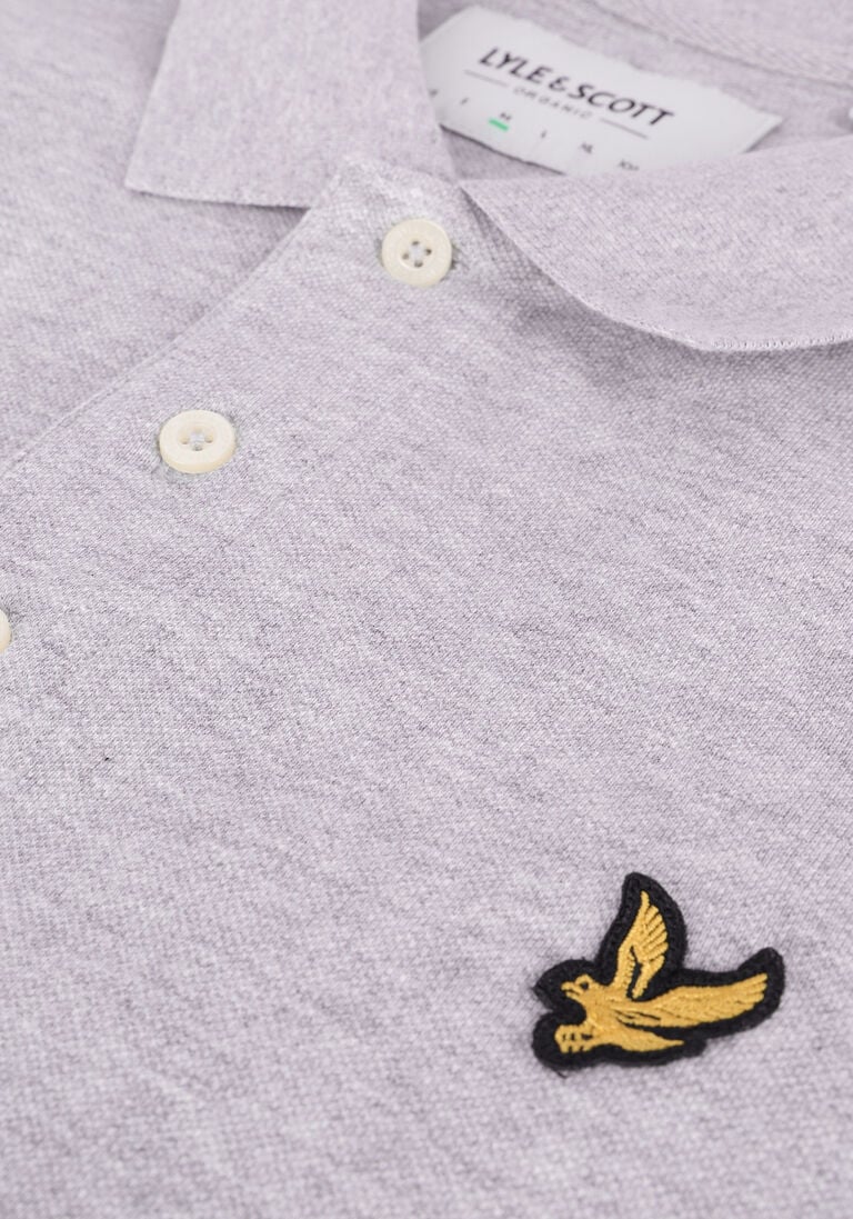 LYLE & SCOTT lichtgrijze lyle & scott polo plain polo shirt