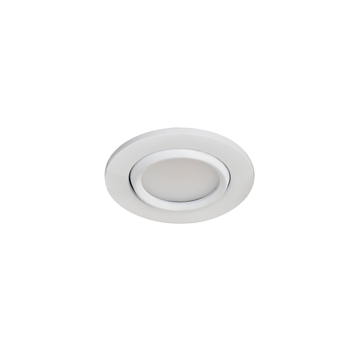 Spot encastrable Burnell LED intégrée blanc neutre dimmable IP65 450lm 6.2W Ø8.5xH.4cm blanc GoodHome