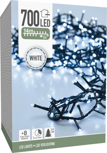 Lichterkette 700 LED weiß 14m