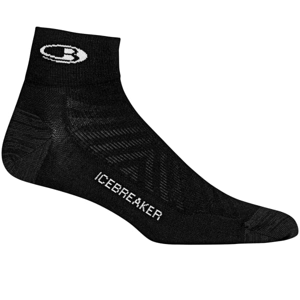 Chaussette running ICEBREAKER M RUN+ ULTRALIGHT MINI BLACK/SNOW
