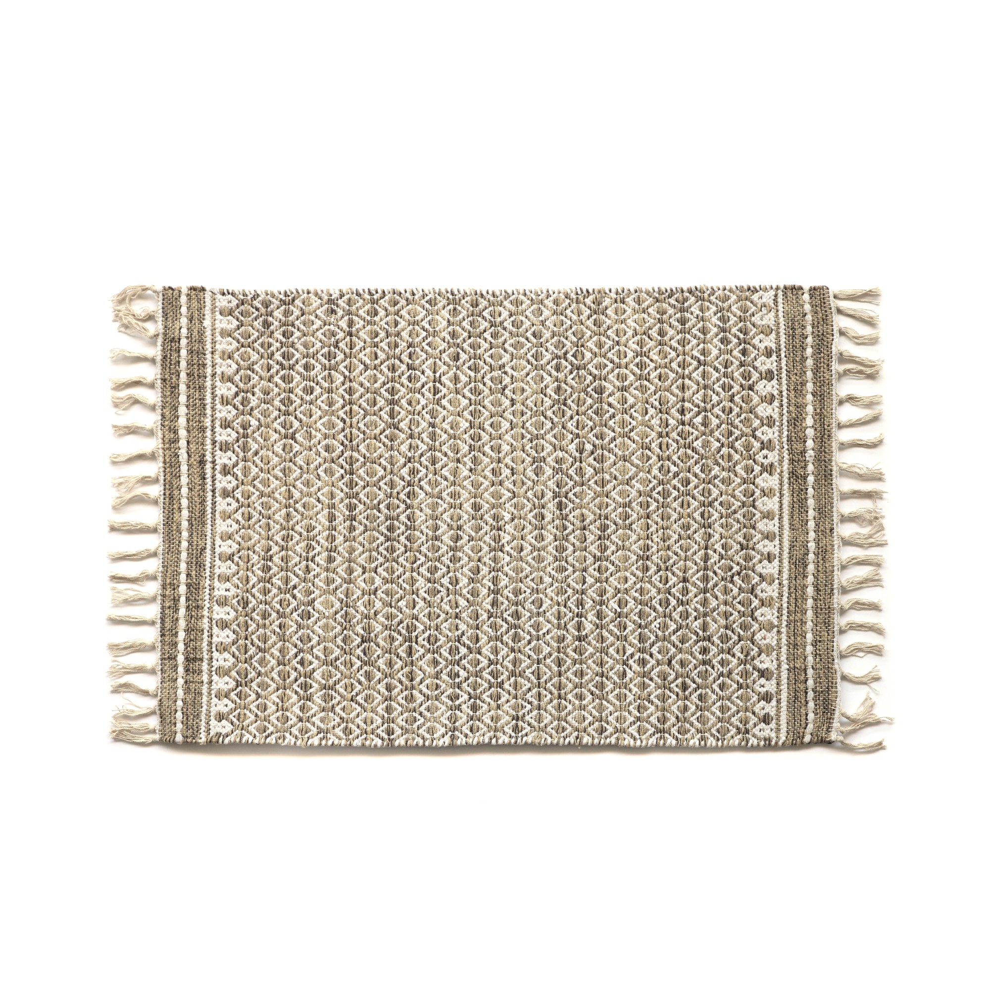 Mini-Rug 'Tir', braun-weiß, T 60 cm, B 90 cm von fischer's lagerhaus