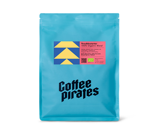 Coffee Pirates – Troublestarter Bio Espresso Blend – 1 kg Ganze Bohne