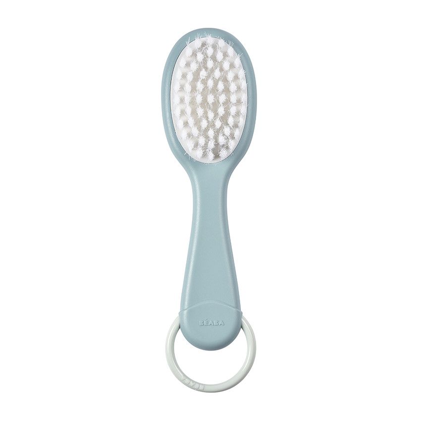 Brosse + Peigne intégré - Green Blue - Ecru