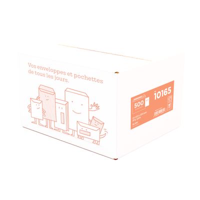 La Couronne - 500 Enveloppes C5 162 x 229 mm - 80 gr - sans fenêtre - blanc - bande auto-adhésive