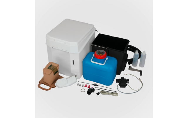 BioTioo 2.0 RL-M Trockentrenntoilette mit vollautomatischem Motor 12V / 24V / manuellem Rührwerk / Lüfter