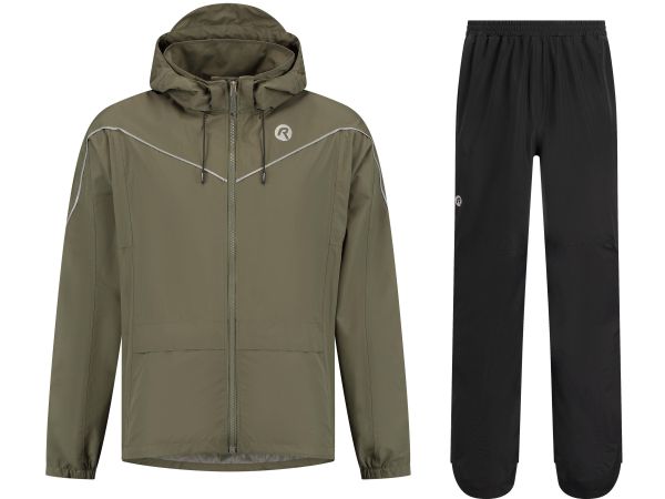 Rogelli Essential Commuter Regnsæt, Green/Black
