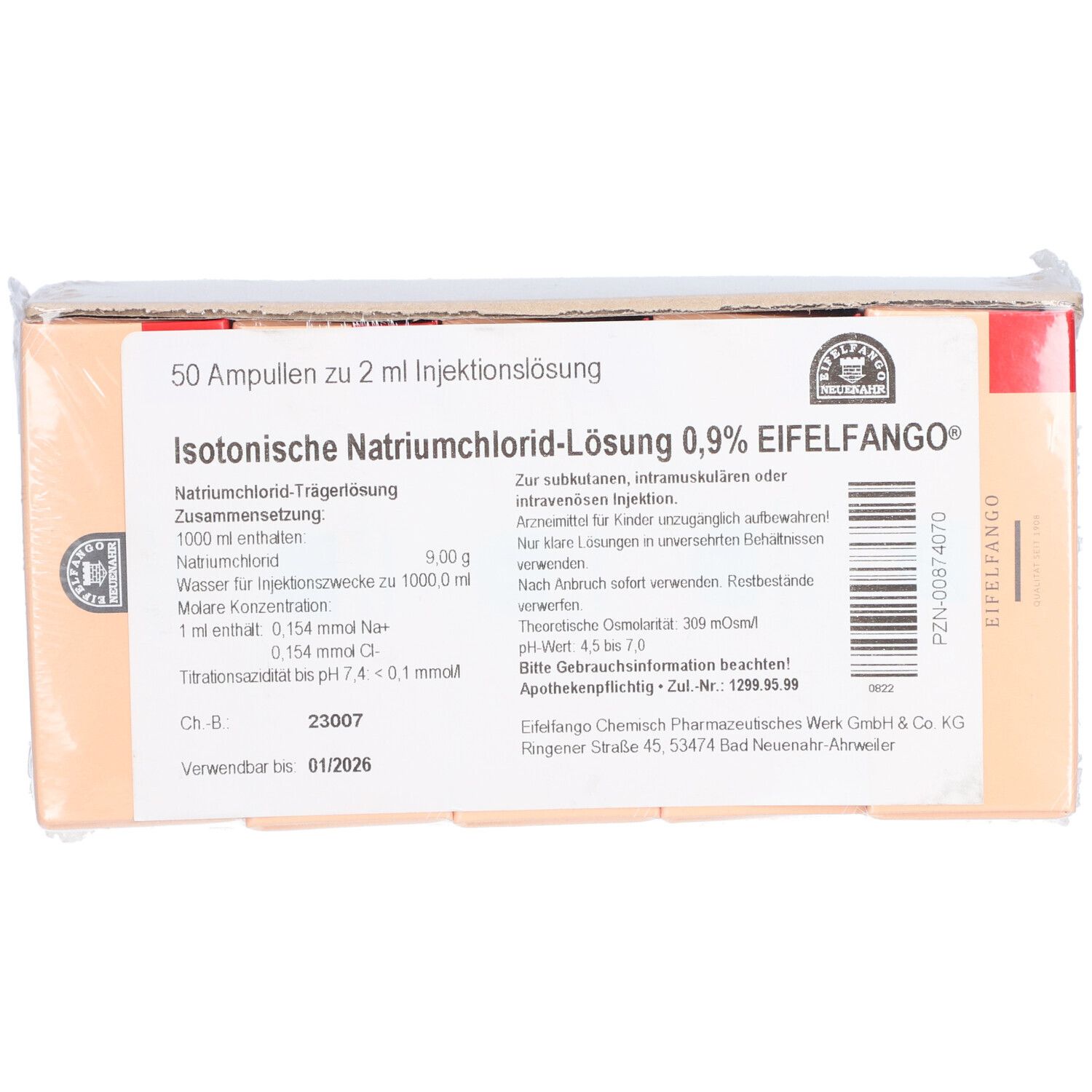 ISOTONISCHE NaCl Lösung 0,9% Eifelfango