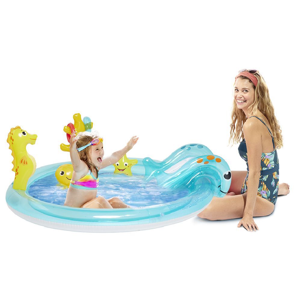 Aire de jeu toboggan hippocampe