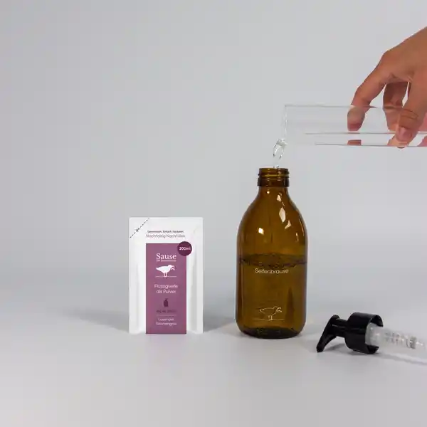 Starter-Set Flüssigseife als Pulver Lavendel Zitronengras