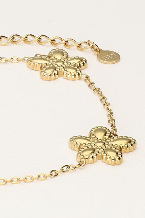 Island armband met 3 bloemen