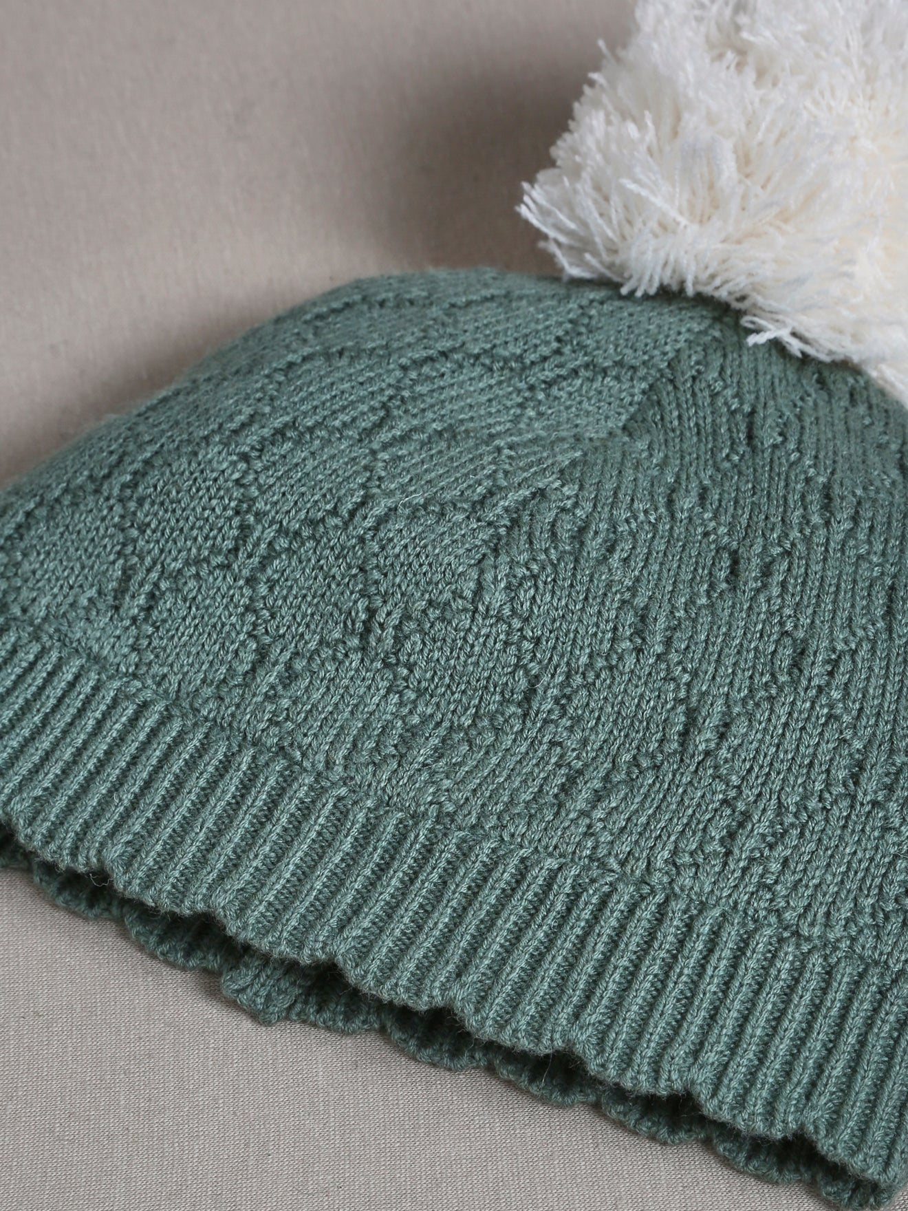 Bonnet maille ajourée Fille laine