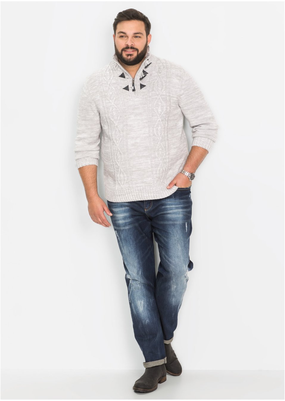Pull à motif torsadé