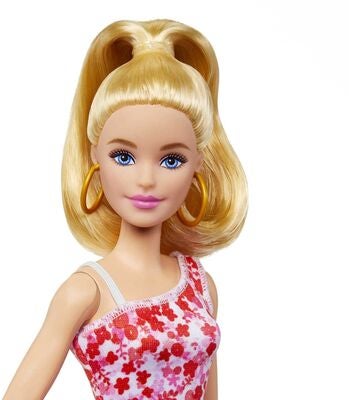 Barbie Fashionistas Dukke med Blondine Hestehale & Blomstret Kjole