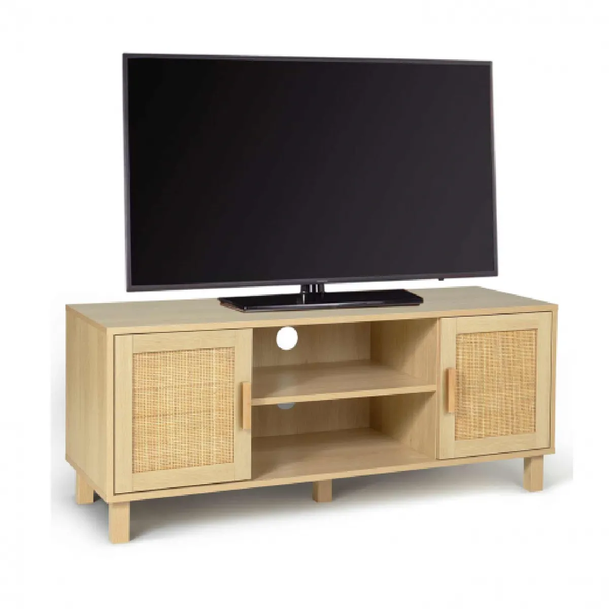 Idmarket market Meuble TV ELIN - Cannage naturel, 115 cm