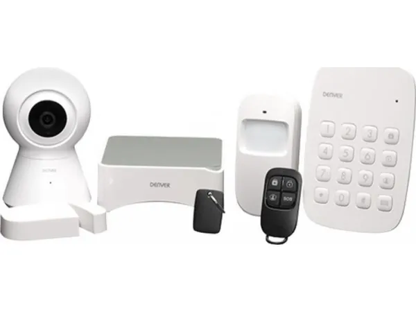 DENVER SHA-150 - Hjemmealarmsystem - trådløs - Mobil - 802.11b/g/n, 433 MHz RF-protokol - 433 MHz, 868 MHz, 2.4 Ghz