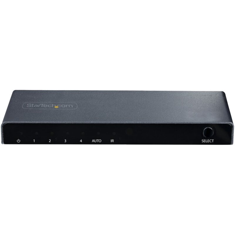 StarTech.com Switch HDMI 8K à 4 ports - Switch HDMI 2.1 4K 120Hz HDR10+, 8K 60Hz UHD - Commutateur/Switch HDMI 4 In 1 Out - Commutation de Source Auto/Manuelle - Adaptateur d'Alimentation et Télécommande Inclus