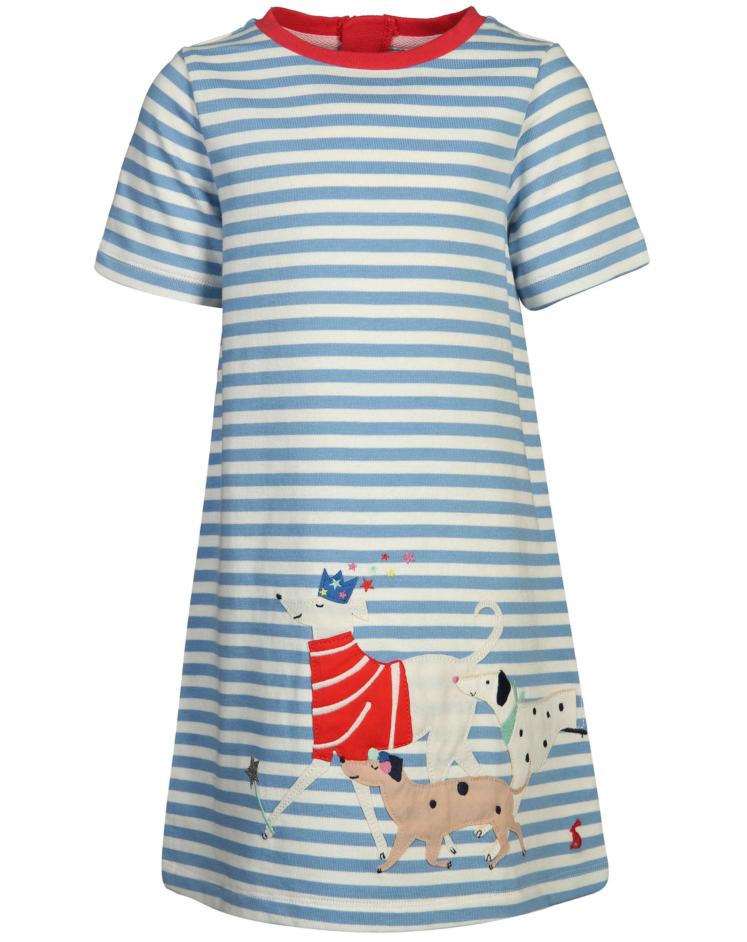 Kurzarmkleid ROSALEE - DOGS gestreift in blau